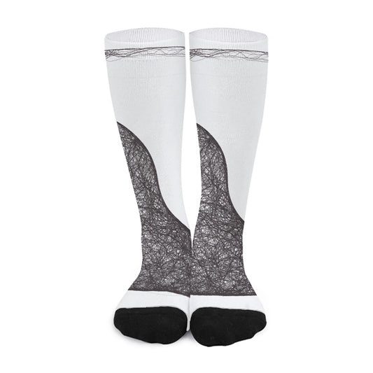 Roots Yin Yang Print Long Socks
