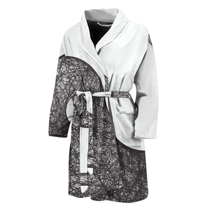 Roots Yin Yang Print Men's Bathrobe