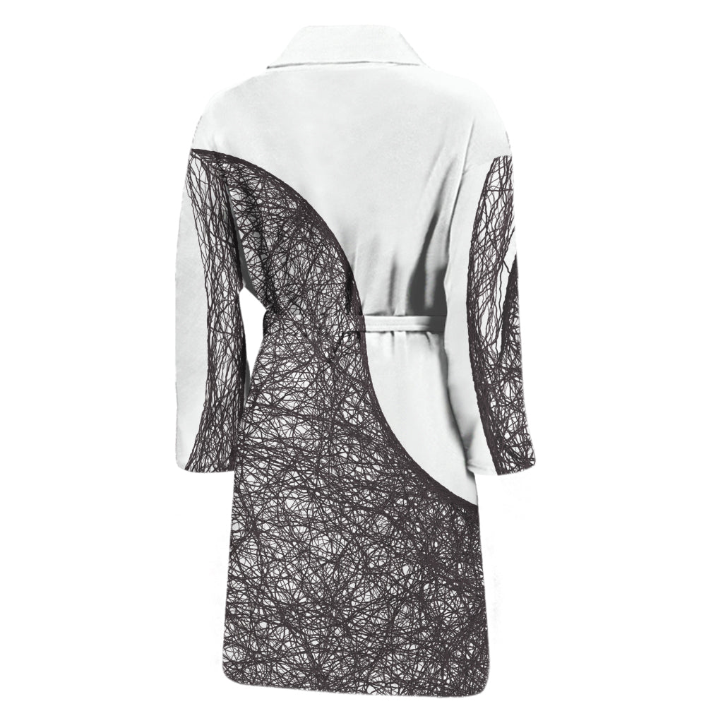 Roots Yin Yang Print Men's Bathrobe
