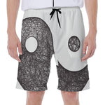 Roots Yin Yang Print Men's Beach Shorts