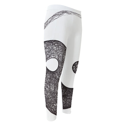 Roots Yin Yang Print Men's Compression Pants