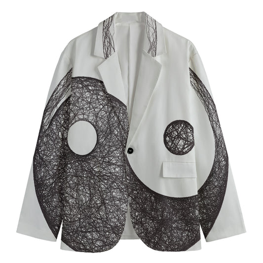 Roots Yin Yang Print Men's Cotton Blazer