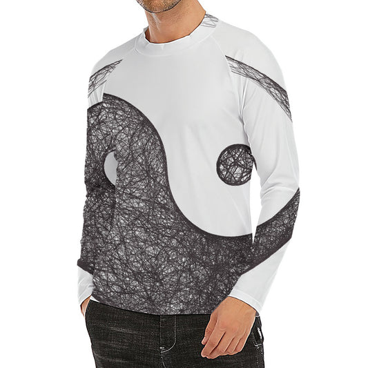 Roots Yin Yang Print Men's Long Sleeve Rash Guard