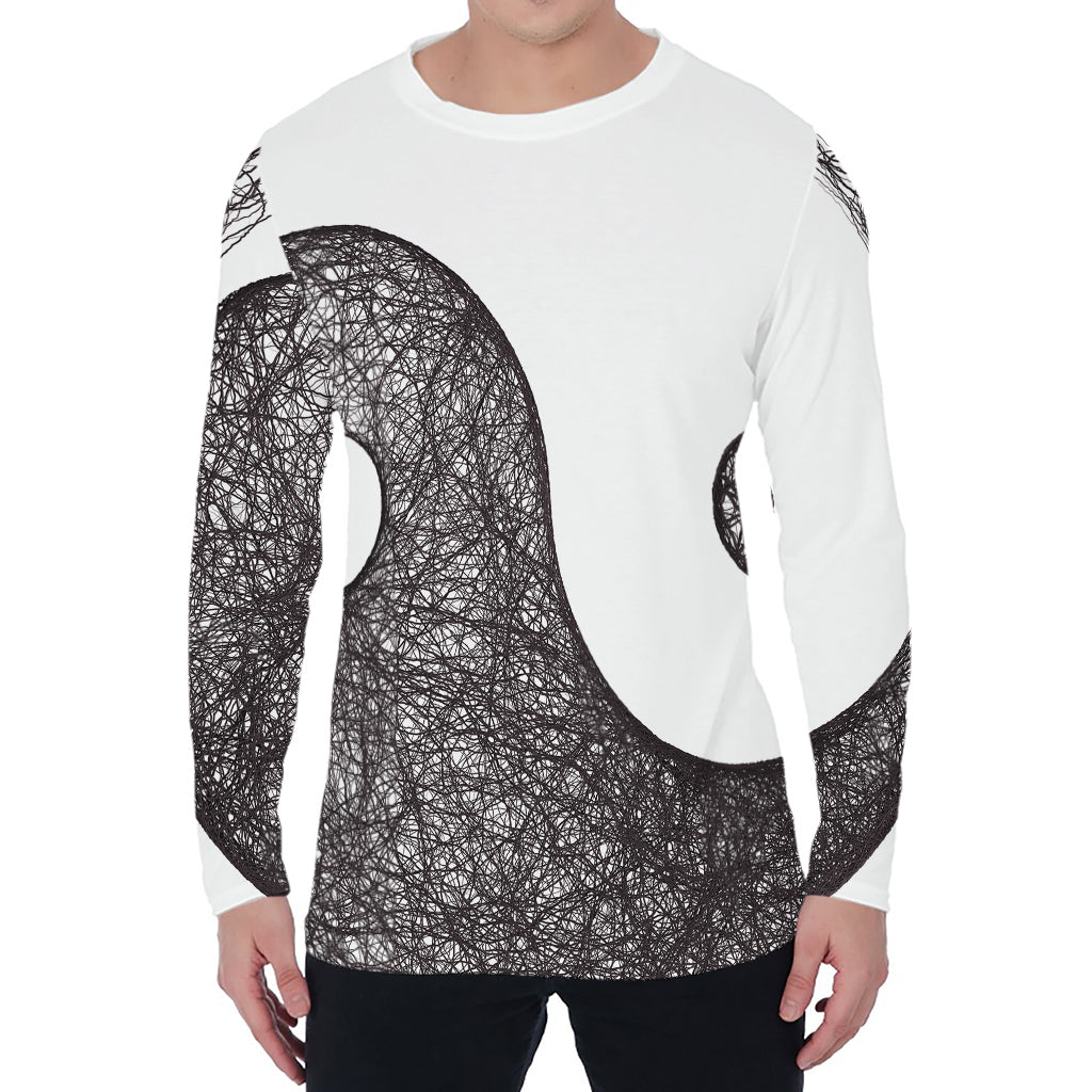 Roots Yin Yang Print Men's Long Sleeve T-Shirt