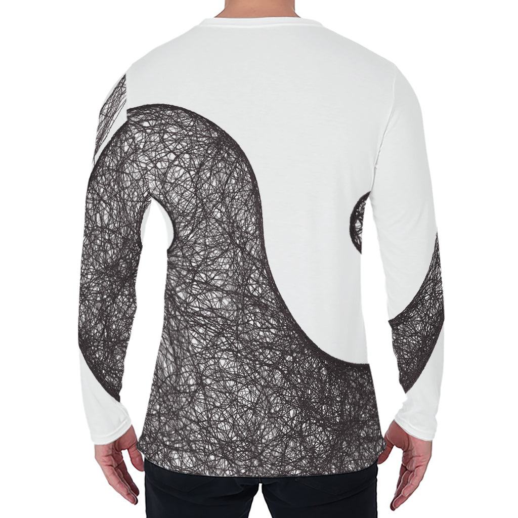 Roots Yin Yang Print Men's Long Sleeve T-Shirt