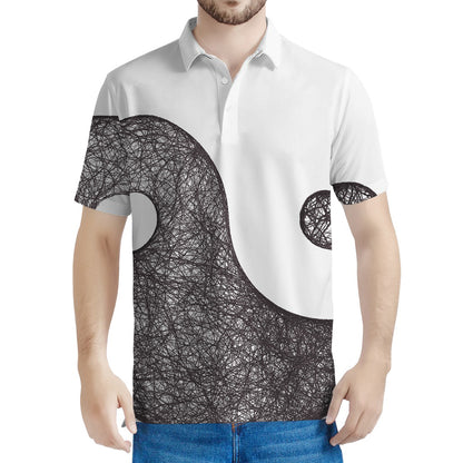 Roots Yin Yang Print Men's Polo Shirt