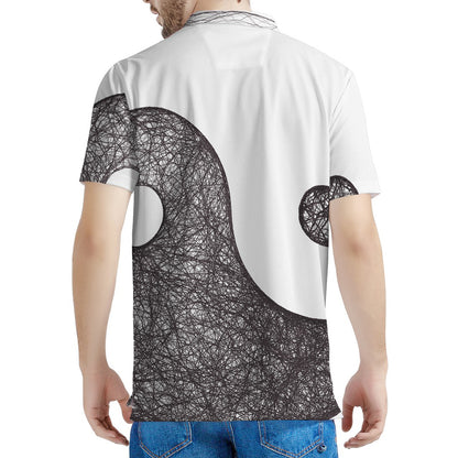 Roots Yin Yang Print Men's Polo Shirt