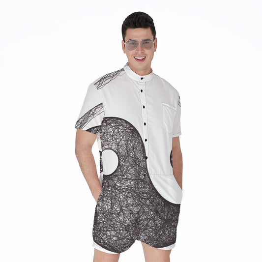 Roots Yin Yang Print Men's Rompers