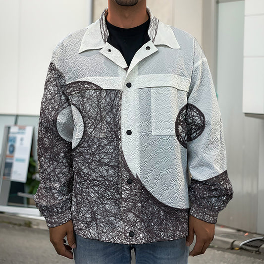 Roots Yin Yang Print Men's Shirt Jacket