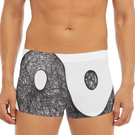 Roots Yin Yang Print Men's Short Boxer Briefs