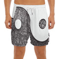 Roots Yin Yang Print Men's Split Running Shorts