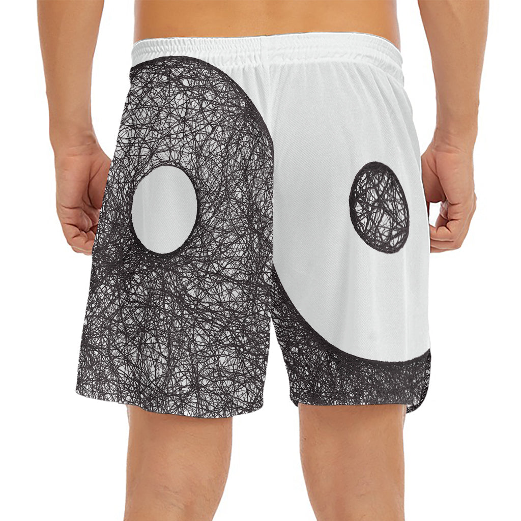 Roots Yin Yang Print Men's Split Running Shorts