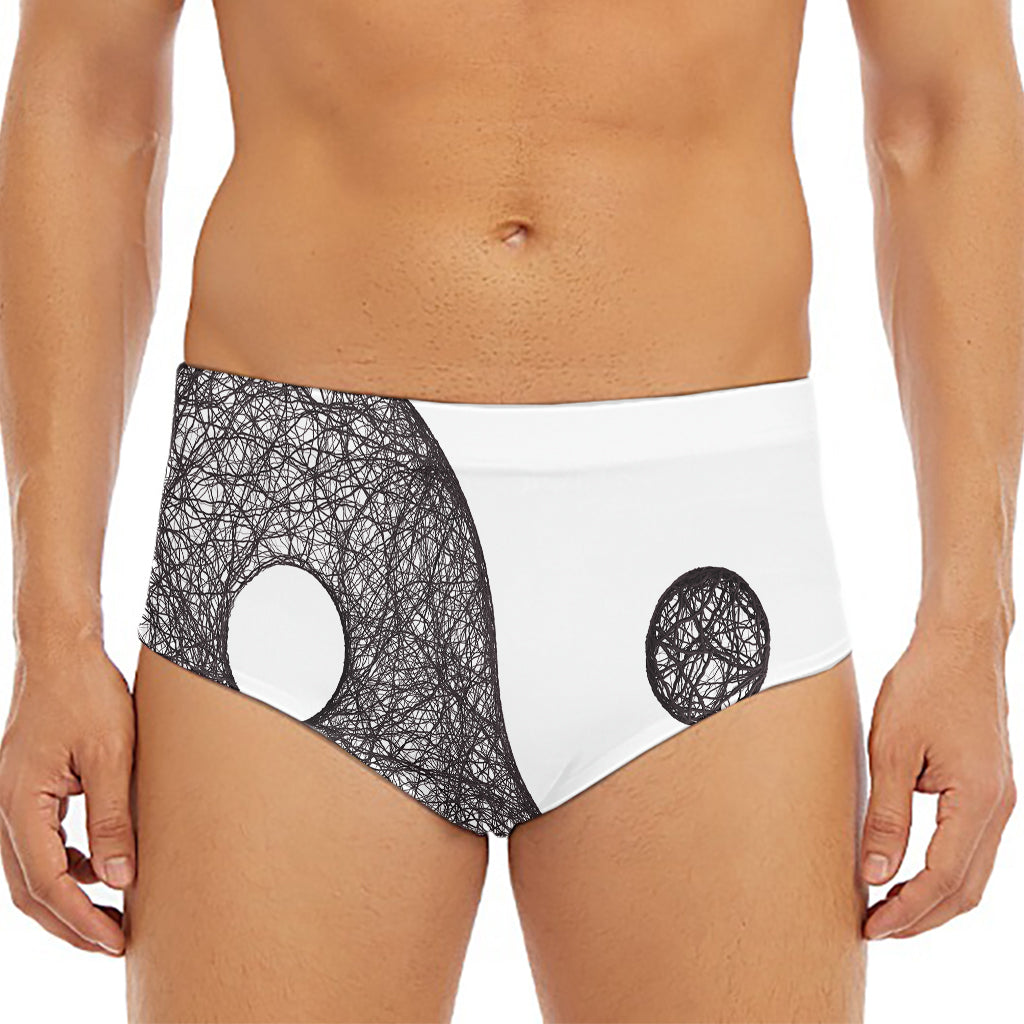 Roots Yin Yang Print Men's Triangle Swim Briefs