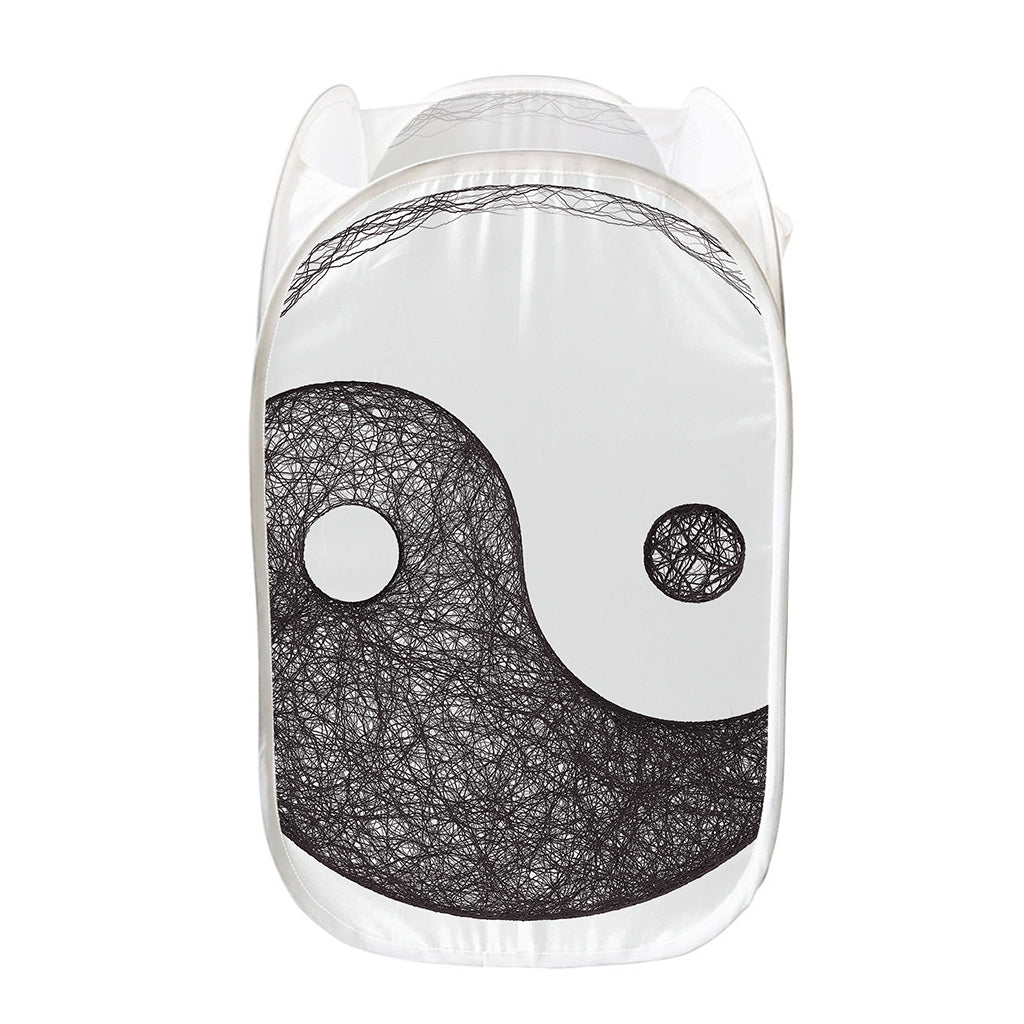 Roots Yin Yang Print Mesh Laundry Hamper
