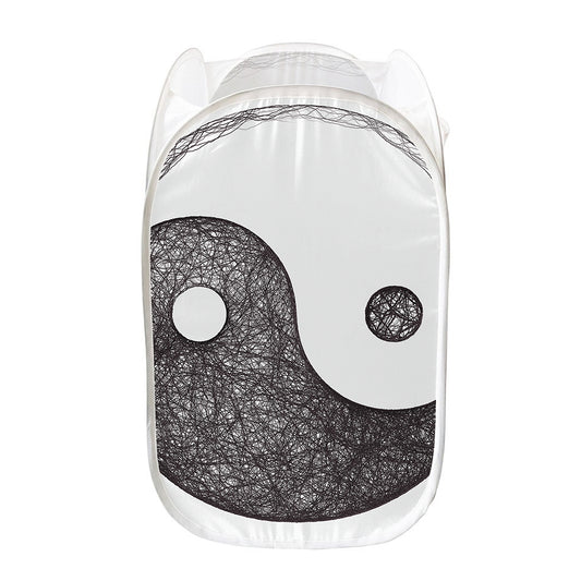 Roots Yin Yang Print Mesh Laundry Hamper