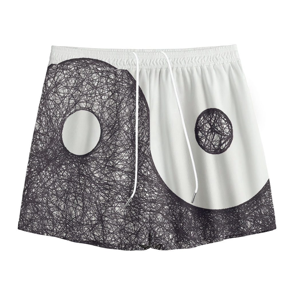 Roots Yin Yang Print Mesh Shorts