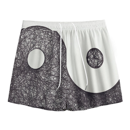 Roots Yin Yang Print Mesh Shorts
