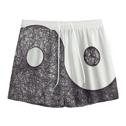 Roots Yin Yang Print Mesh Shorts