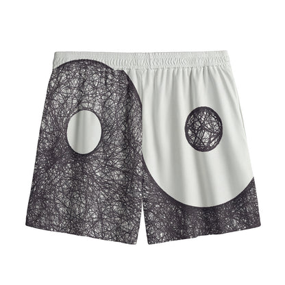 Roots Yin Yang Print Mesh Shorts