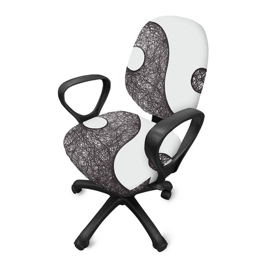 Roots Yin Yang Print Office Chair Cover