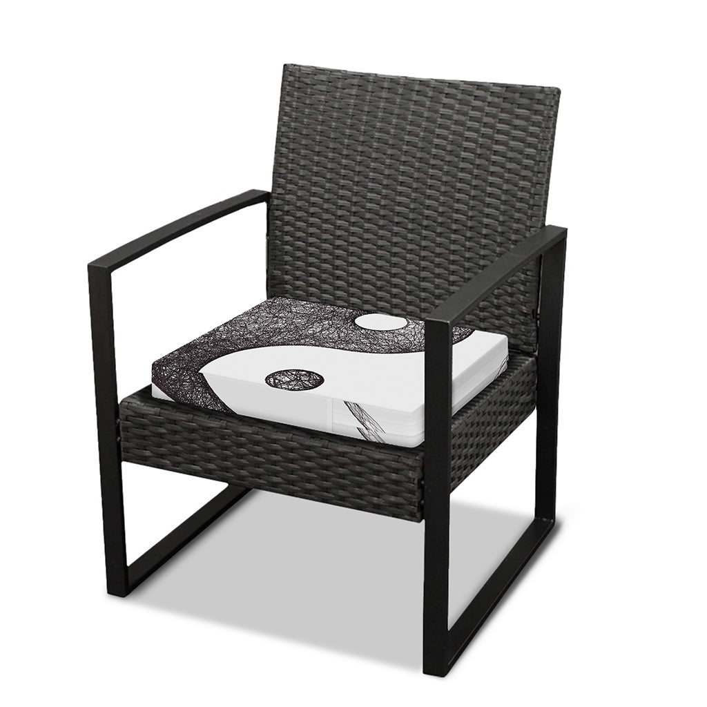 Roots Yin Yang Print Outdoor Seat Cushion Cover