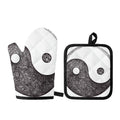 Roots Yin Yang Print Oven Mitt And Pot Holder Set