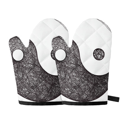 Roots Yin Yang Print Oven Mitts