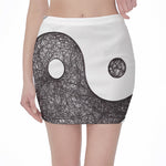 Roots Yin Yang Print Pencil Mini Skirt