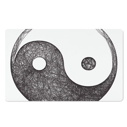 Roots Yin Yang Print Polyester Doormat