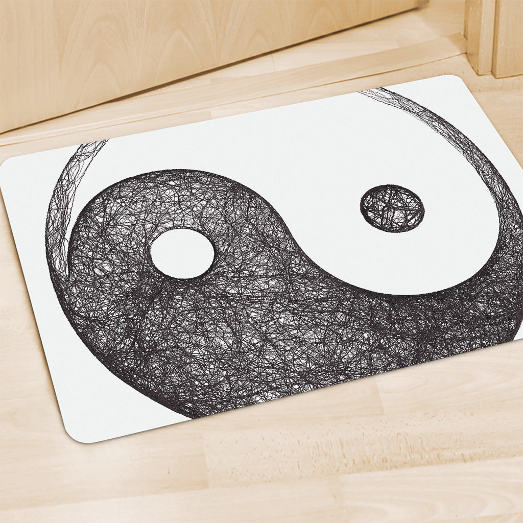 Roots Yin Yang Print Polyester Doormat