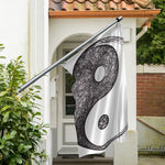 Roots Yin Yang Print Polyester Flag