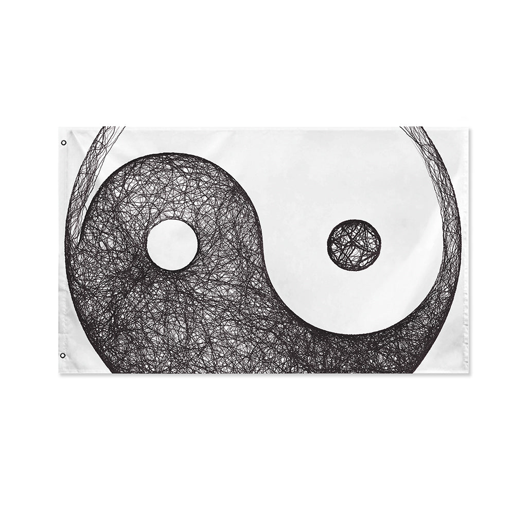 Roots Yin Yang Print Polyester Flag