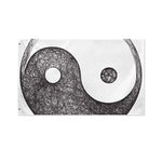 Roots Yin Yang Print Polyester Flag
