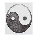 Roots Yin Yang Print Polyester Shower Curtain