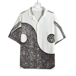 Roots Yin Yang Print Rayon Hawaiian Shirt