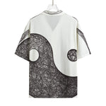 Roots Yin Yang Print Rayon Hawaiian Shirt