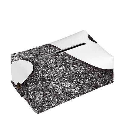 Roots Yin Yang Print Rectangle Tissue Box Cover