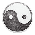 Roots Yin Yang Print Round Blanket