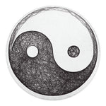 Roots Yin Yang Print Round Blanket