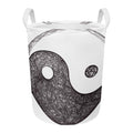 Roots Yin Yang Print Round Laundry Basket