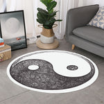 Roots Yin Yang Print Round Rug