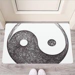 Roots Yin Yang Print Rubber Doormat