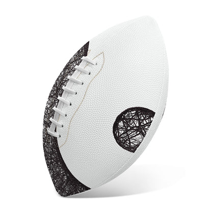 Roots Yin Yang Print Rugby Ball
