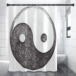 Roots Yin Yang Print Shower Curtain