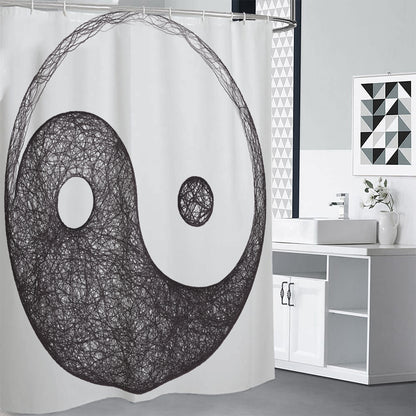 Roots Yin Yang Print Shower Curtain