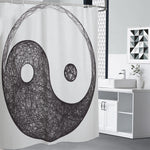 Roots Yin Yang Print Shower Curtain