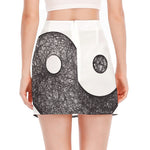 Roots Yin Yang Print Side Slit Mini Skirt