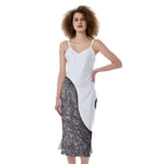 Roots Yin Yang Print Slim Fit Midi Cami Dress