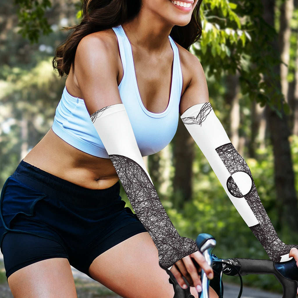 Roots Yin Yang Print Sun Protection Arm Sleeves