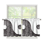 Roots Yin Yang Print Tier Curtains